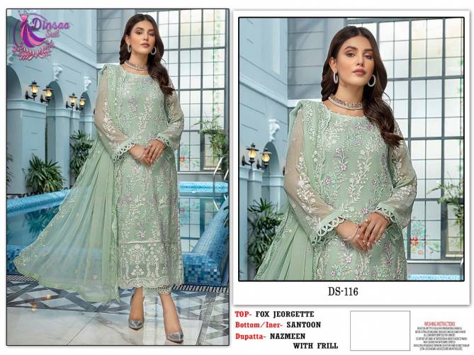Dinsaa Azure Vol 2 Fancy Wear Wholesale Georgette Pakistani Salwar Suit Catalog
